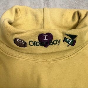 Vintage I love Green Bay Packers football turtleneck shirt size small
